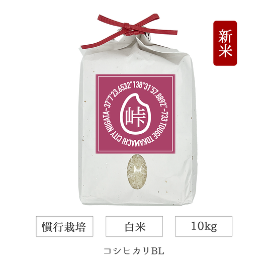 令和7年 慣行栽培 白米 10kg コシヒカリBL 新潟県産|TOUGE733